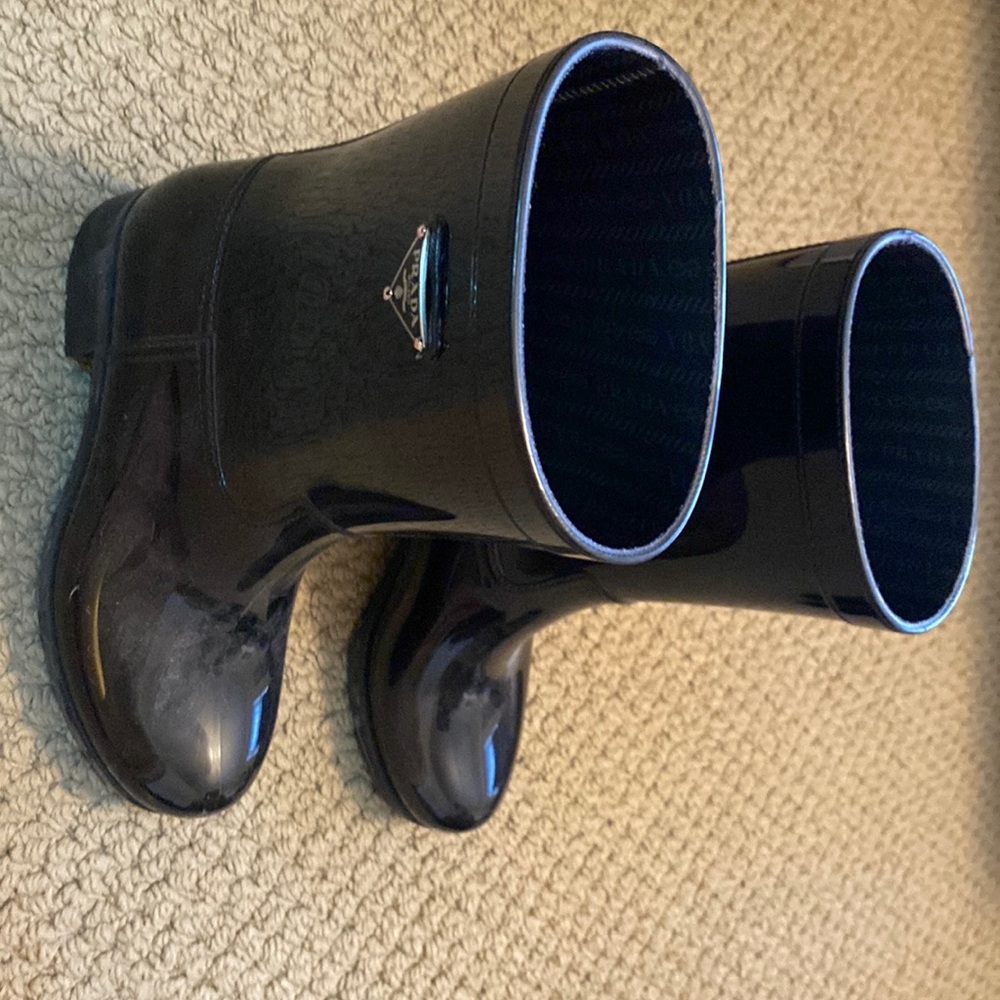 Prada rubber boots. Great condition. Never worn.